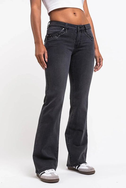 Jean bootcut Taylor – Noir délavé