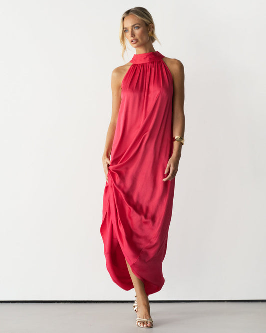 Robe Ruby en satin dos-nu