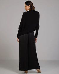 Top asymétrique en maille – Noir