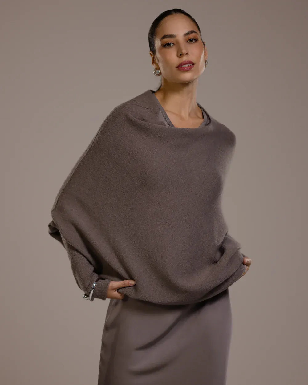 Top asymétrique en maille – Vison