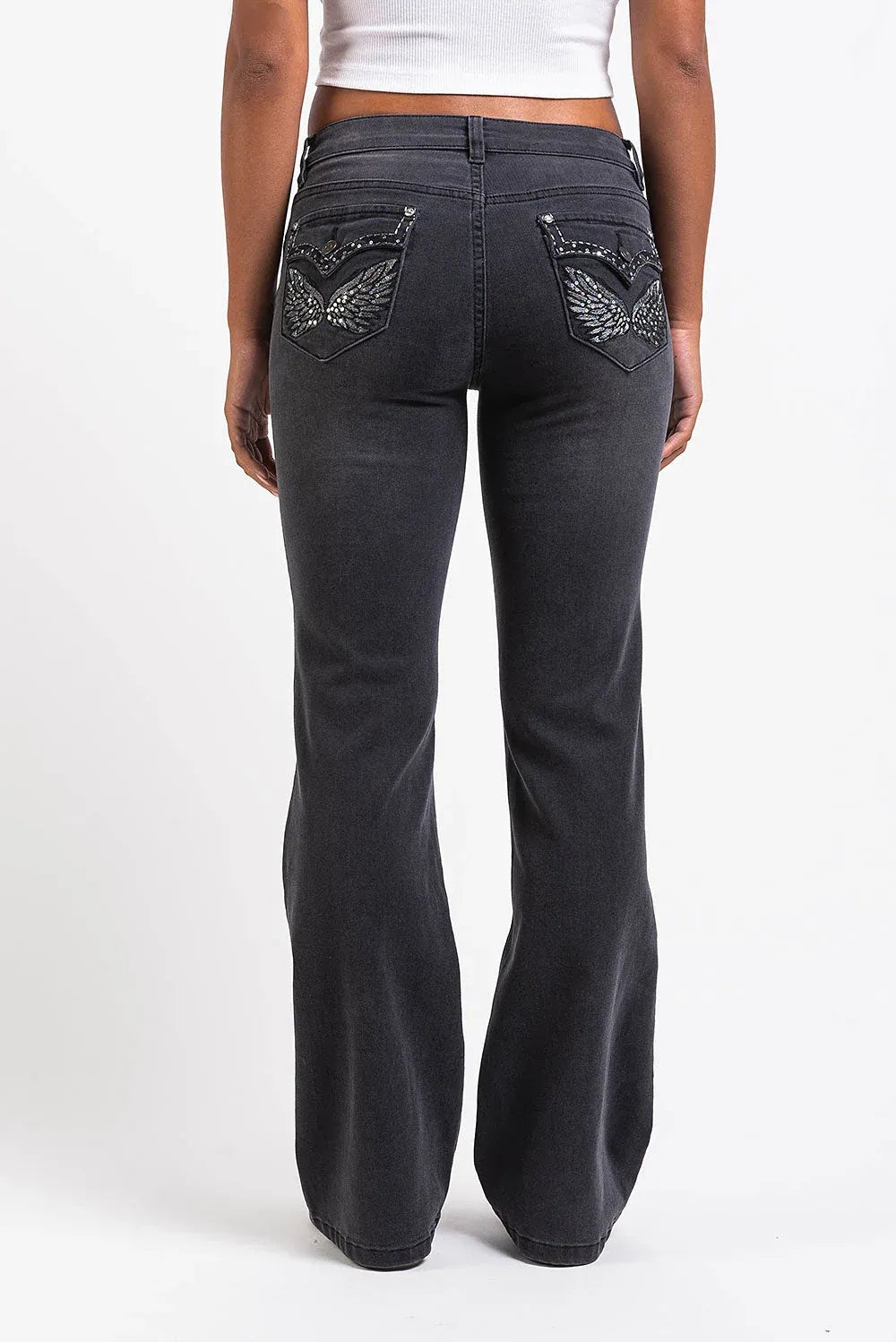 Jean bootcut Taylor – Noir délavé