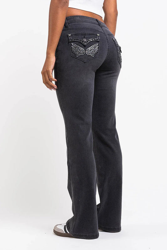 Jean bootcut Taylor – Noir délavé