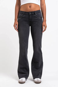 Jean bootcut Taylor – Noir délavé