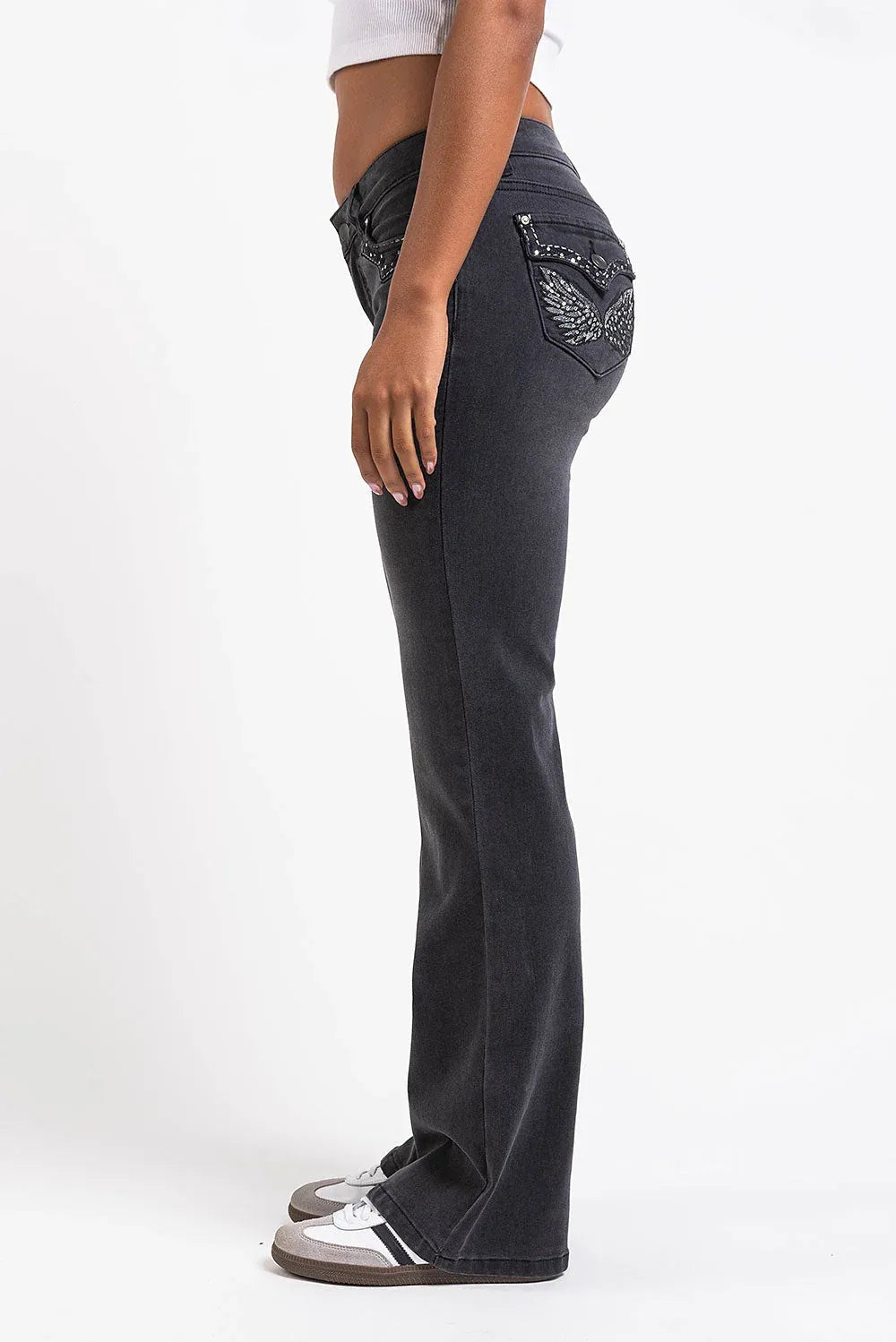 Jean bootcut Taylor – Noir délavé